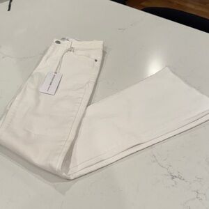 Just Black Women's Straight Leg White Jeans